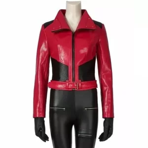 Naomi Brooke Watch Dogs Legion Red Leather Jacket