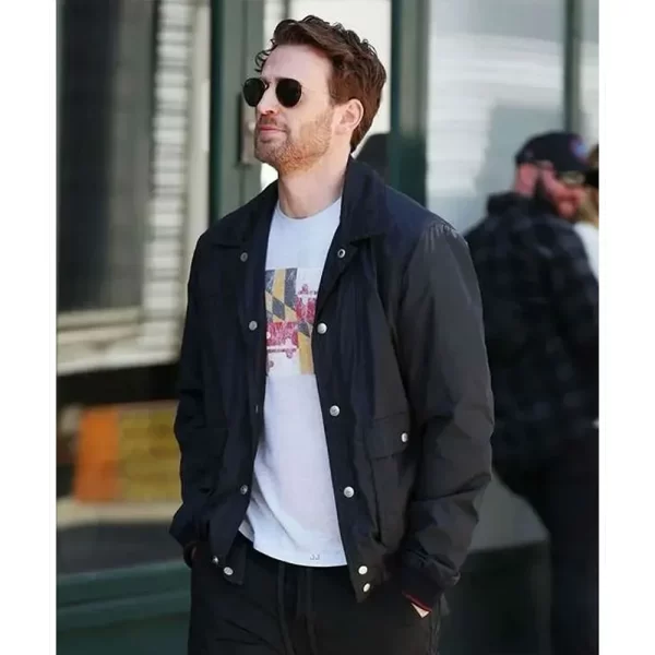 Navy & Black Chris Evans Materialists John Full-Snap Jacket