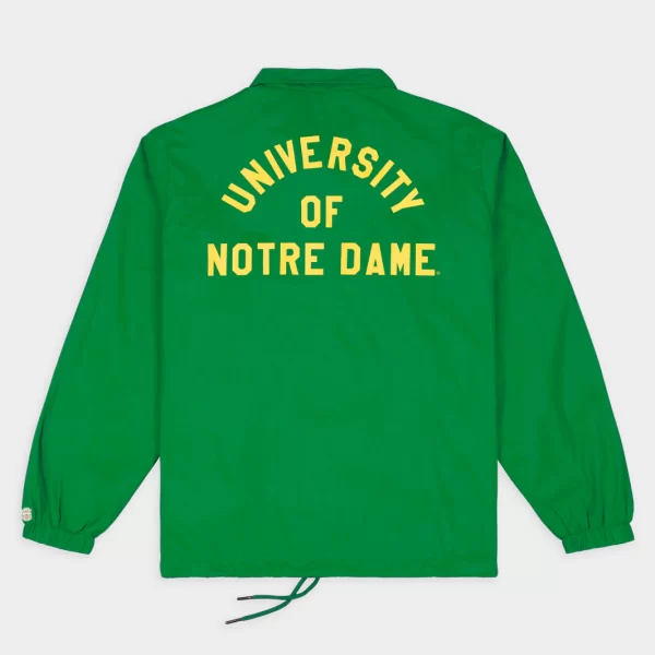 Notre Dame Fighting Irish Shamrock Retro Coaches Satin Jacket