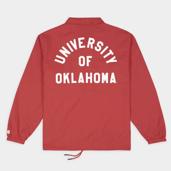 Oklahoma Sooners Football Retro Helmet Coaches Red Jacket