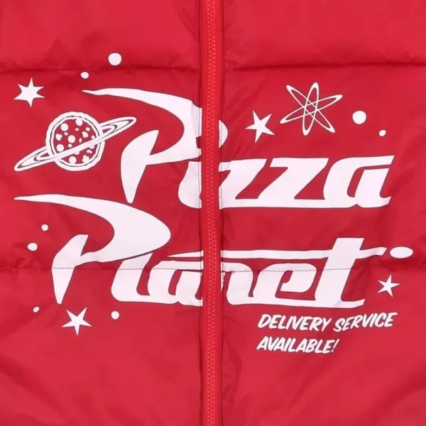 Pizza Planet Puffer Red Jacket