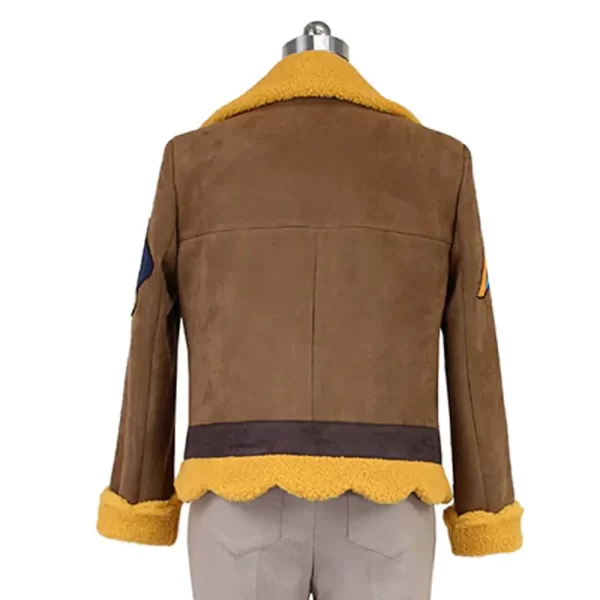 Pokémon Horizons Friede Shearling Brown Cotton Jacket