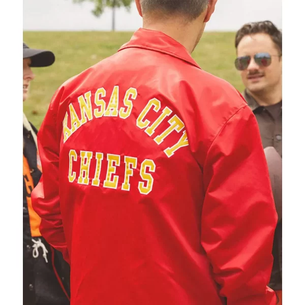 Red Kansas City Chiefs Coach Satin Full-Snap Jacket