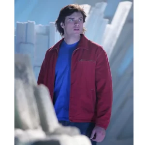 Smallville Clark Kent Full-Zip Cotton Red Jacket