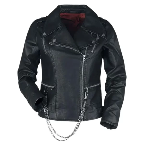 Stranger Things Hellfire Club Black Asymmetrical Leather Jacket