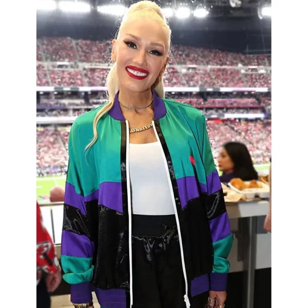 Super Bowl LVIII Gwen Stefani Bomber Color Block Full-Zip Jacket