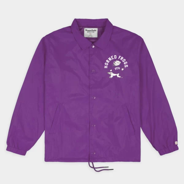 TCU Horned Frogs Vintage Logo Coaches Purple Jacket