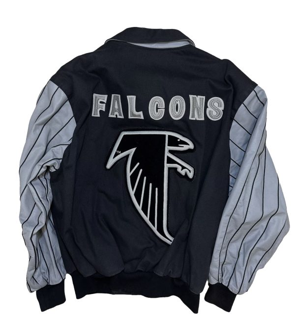 Vintage Atlanta Falcons Jeff Hamilton Pinstripe Sleeve Jacket