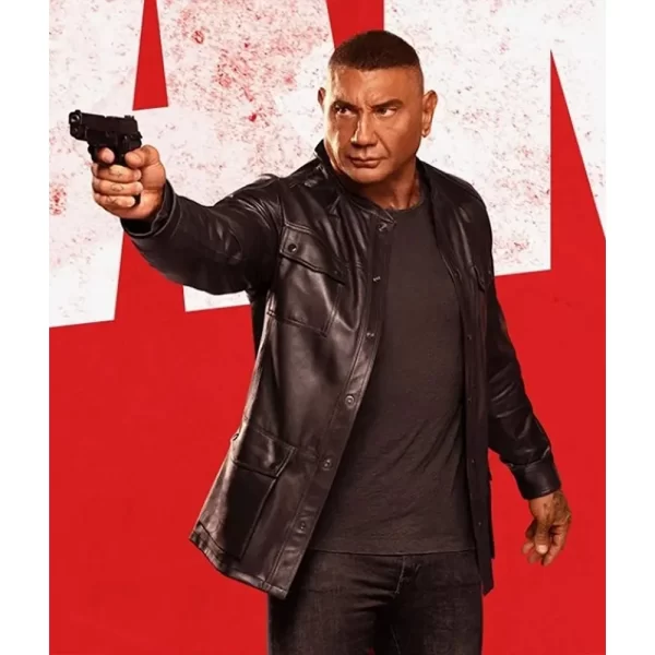 The Killer Dave Bautista Black Leather Jacket