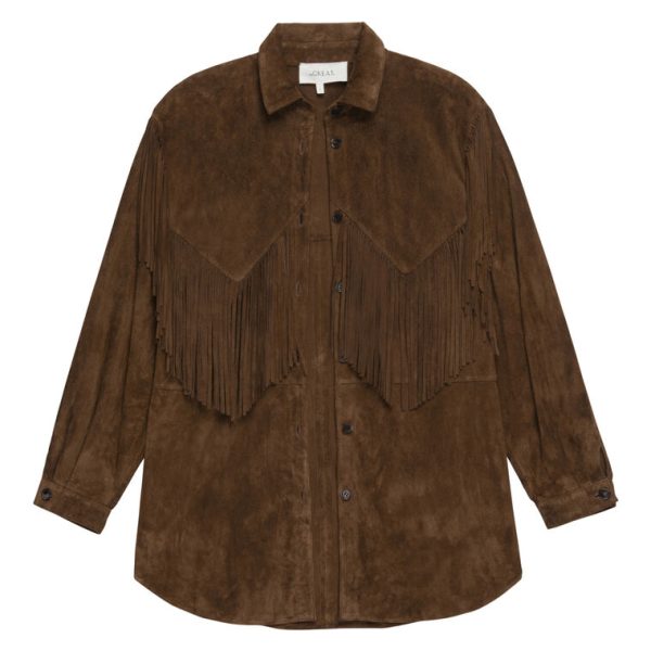 The Suede Leather Fringe Shirt Jacket