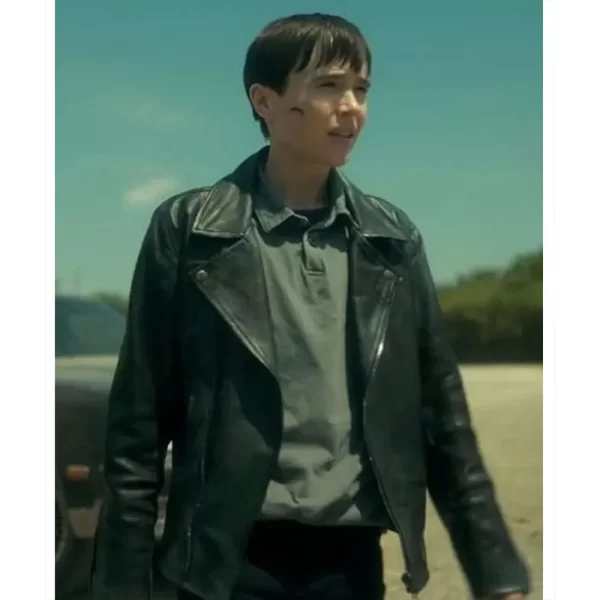 The Umbrella Academy Ellen Page Black Leather Jacket