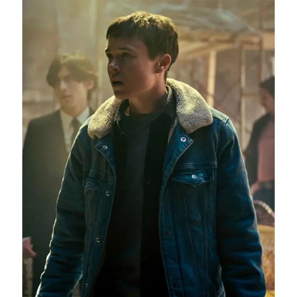 The Umbrella Academy Vanya Hargreeves Denim Blue Shearling Jacket