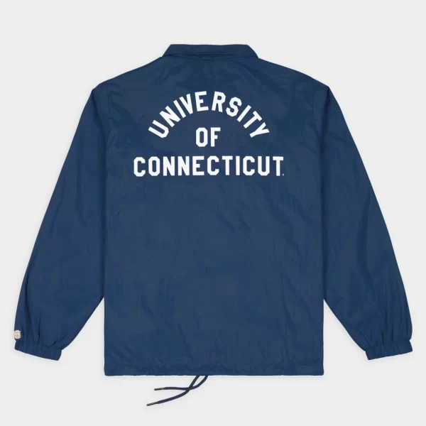 UConn Huskies 1970s Blue Logo Coaches Jacket