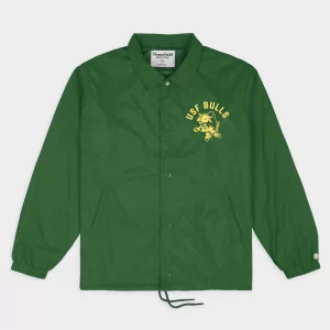 USF Bulls Vintage Golden Brahman Coaches Satin Jacket