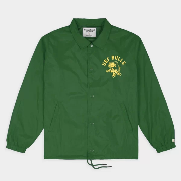 USF Bulls Vintage Golden Brahman Coaches Satin Jacket