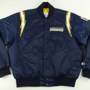 Vintage Starter ProLine NFL San Diego LA Chargers Blue Satin Jacke