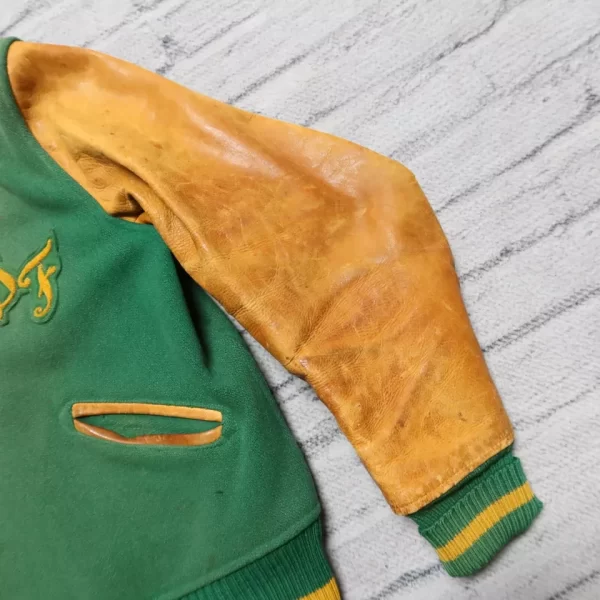 Vintage USF University of San Francisco Wool Leather Jacket