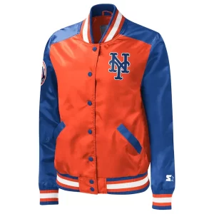 Anatola NY Orange and Blue Varsity Jacket