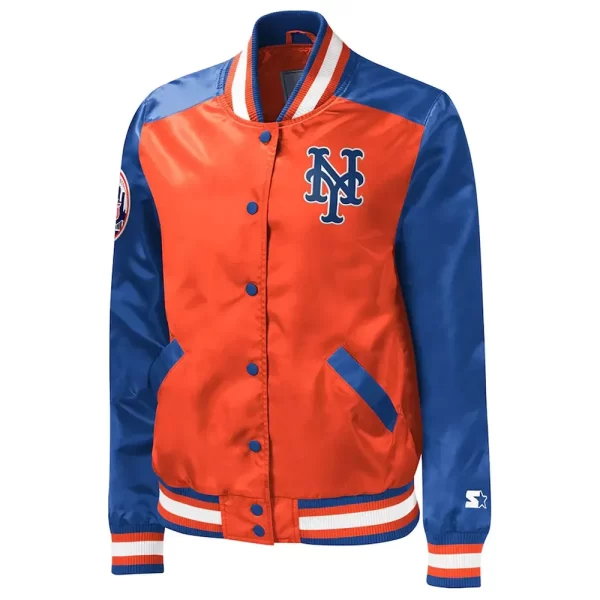 Anatola NY Orange and Blue Varsity Jacket