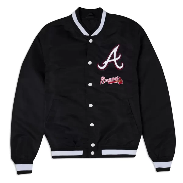 Atlanta Braves Logo Select Black Nylon Jacket