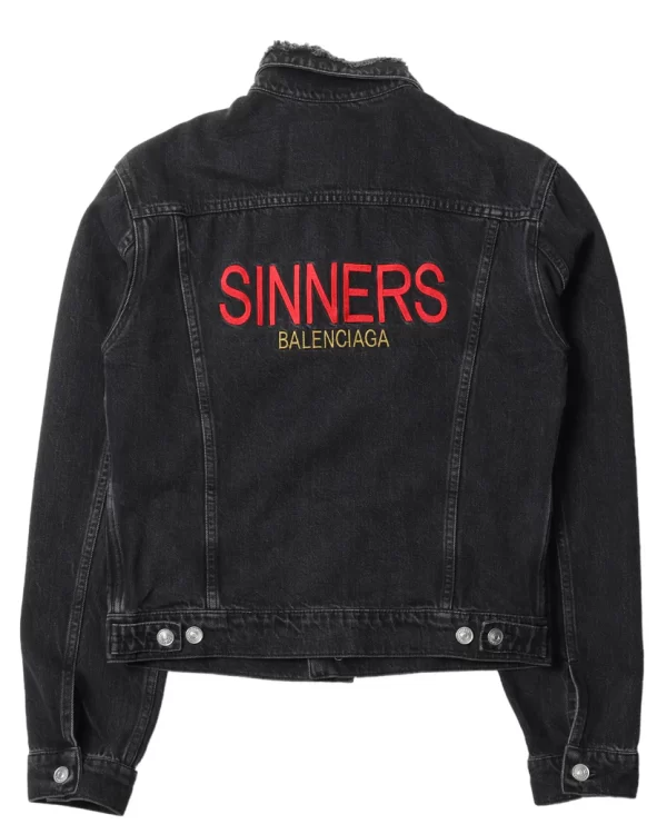 Balenciaga SINNERS Black Denim Jacket