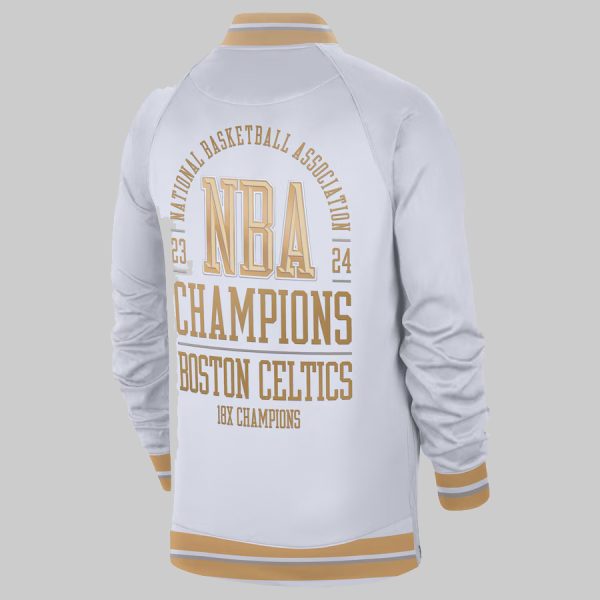 Boston Celtics Trophy Ring Banner NBA Full Zip Authentic Jacket