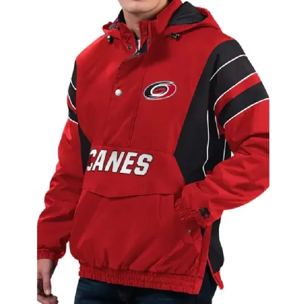 Carolina Hurricanes Red & Black Pullover Jacket