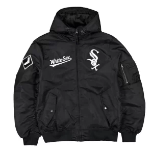 Chicago White Sox Historic L-2B Hooded Black Bomber Jacket