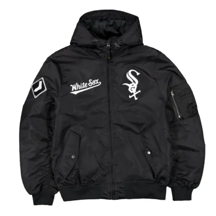 Chicago White Sox Historic L-2B Hooded Black Bomber Jacket