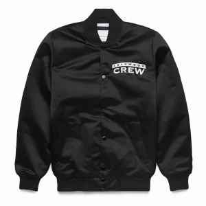 Columbus Crew Bomber Black Satin Jacket