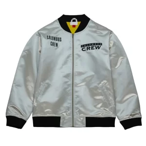 Columbus Crew Silver Bomber Satin Jacket