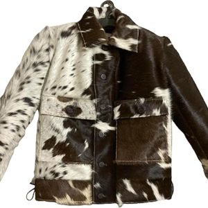 Cowhide Leather Jacket Natural Cow Skin Jacket