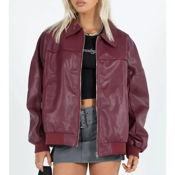 Daddy Issues Aimee Lou Wood Bomber Leather Jacket