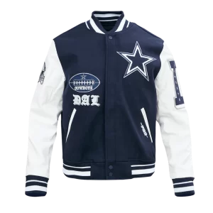 Dallas Cowboys Old English Navy Varsity Jacket