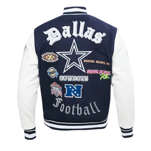 Dallas Cowboys Old English Wool Varsity Jacket