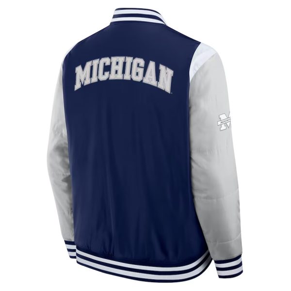 Men's Fanatics Navy Michigan Wolverines Elements Elite Full-Snap Jacket