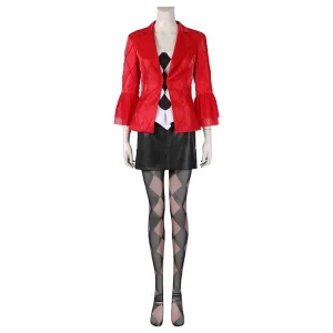 Folie à Deux Harley Quinn Red & Black Suit Jacket Cosplay Costume Coat