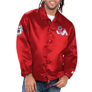 Fresno State Bulldogs Option Route Coaches Red Jacket