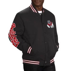 Fresno State Bulldogs Swingman Black Varsity Jacket