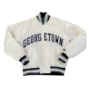 Georgetown Hoyas 90’s White Satin Jacket