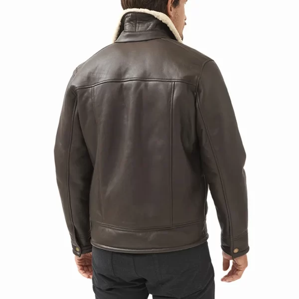 Good Bones Steve Hawk Brown Leather Shearling Jacket