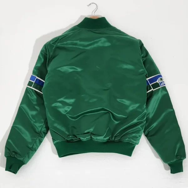 Green 1990’s Seattle Seahawks Bomber Satin Jacket