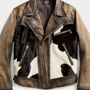 Hair-on-Hide Brown Leather Jacket