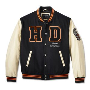 Harley Davidson 120th Anniversary Wool Black Varsity Jacket