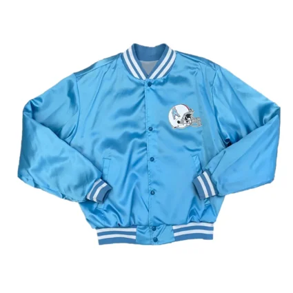 Houston Oilers 90’s Light Blue Satin Jacket