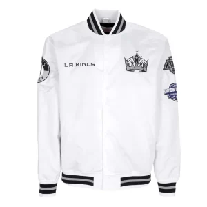 LA Kings Hometown Lightweight White Satin Jacket