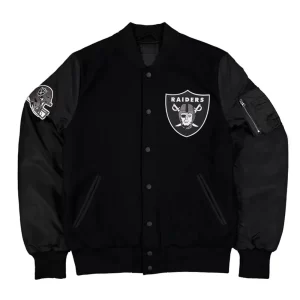 Las Vegas Raiders MA-1 Historic Black Varsity Jacket