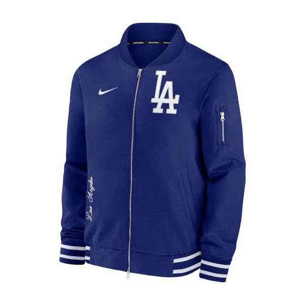 Los Angeles Dodgers Nike Royal Authentic Collection Full-Zip Bomber Jacket