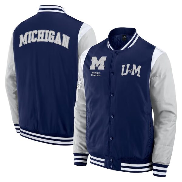 Men's Fanatics Navy Michigan Wolverines Elements Elite Jacket