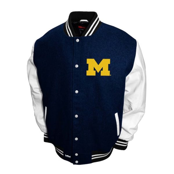 Franchise Club Navy Michigan Wolverines Graduate Jacket